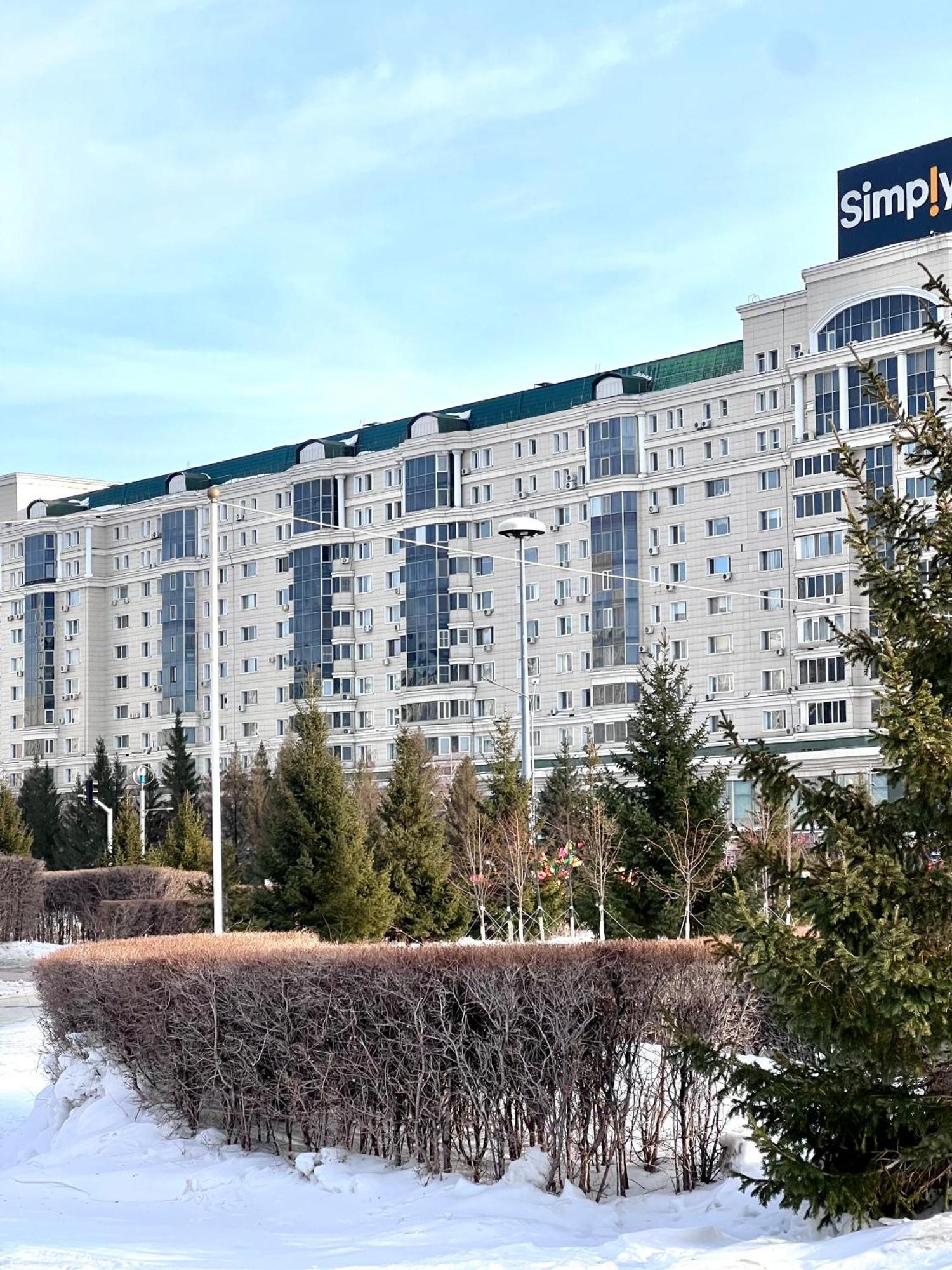 Apartment 390 теплая с потрясающим видом на байтерек C 2 большими кроватями и 2 санузлами *